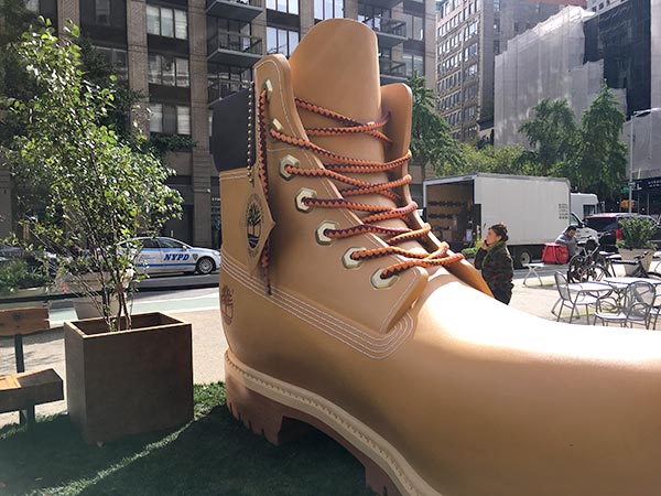 Timberland Boot on Flatiron Plaza